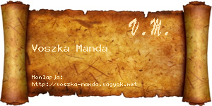 Voszka Manda névjegykártya